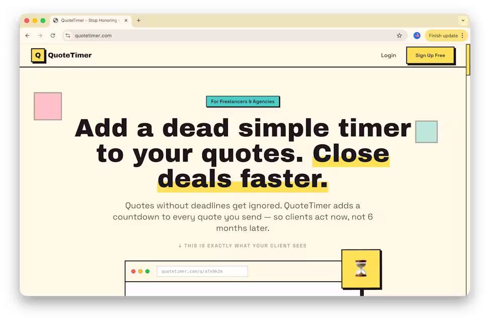 QuoteTimer screenshot