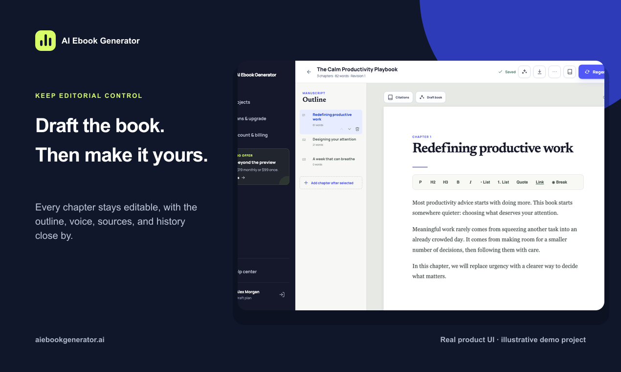 AI Ebook Generator screenshot