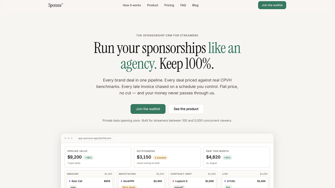 Sponsee App screenshot