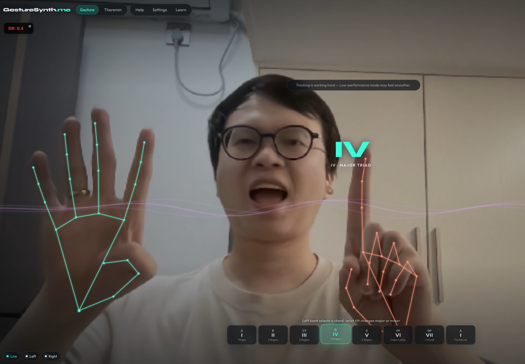 Gesture Synth screenshot