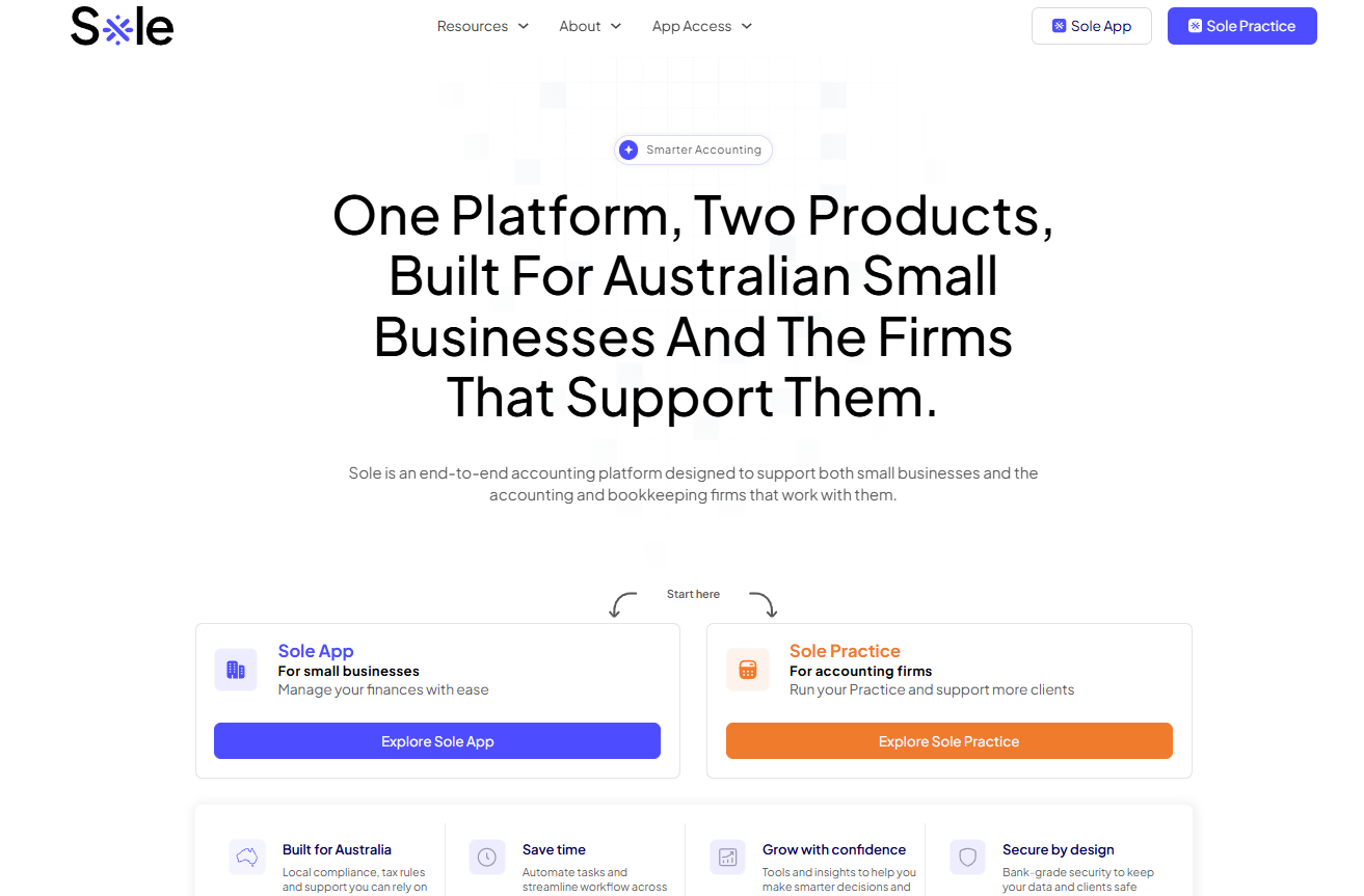 Sole - End-to-end Accounting Platform screenshot