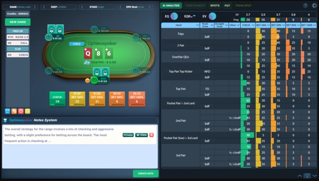 Optimus Poker screenshot