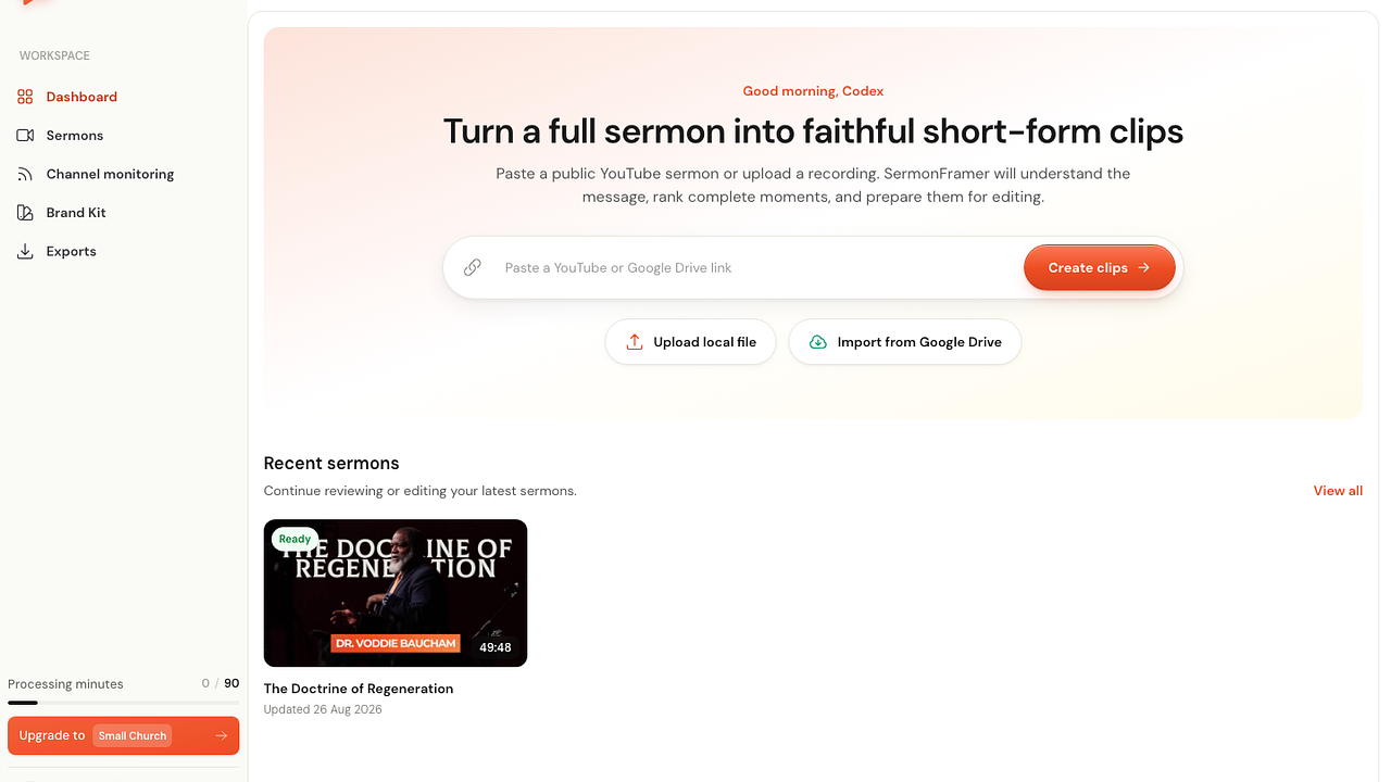 SermonFramer screenshot