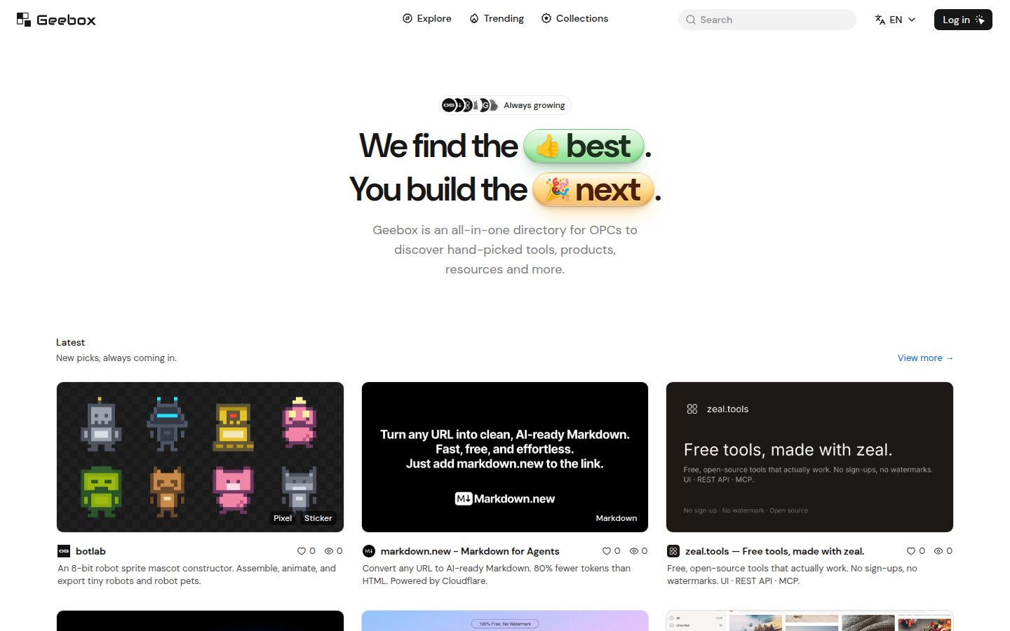 Geebox - An all-in-one directory for OPCs screenshot